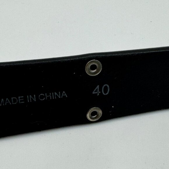 Harley-Davidson Mens Black Leather Belt With Embossed Logo & Rivet Details Sz 40 - Picture 7 of 9